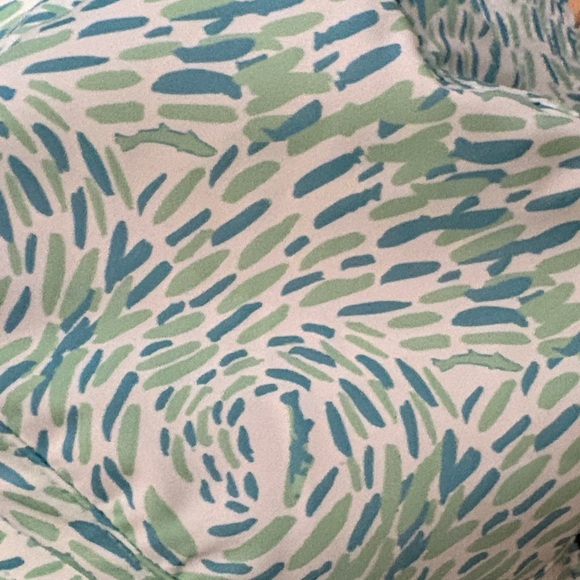 Simms Women’s Solar Sombrero Wide-Brim Sun Hat - Seafoam Green and Blue Pattern - Picture 3 of 5